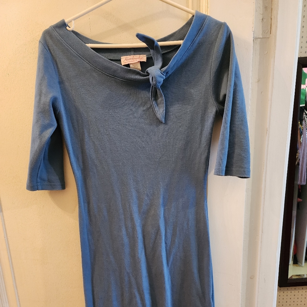 Beautiful blue boat neck Heartbreaker dress